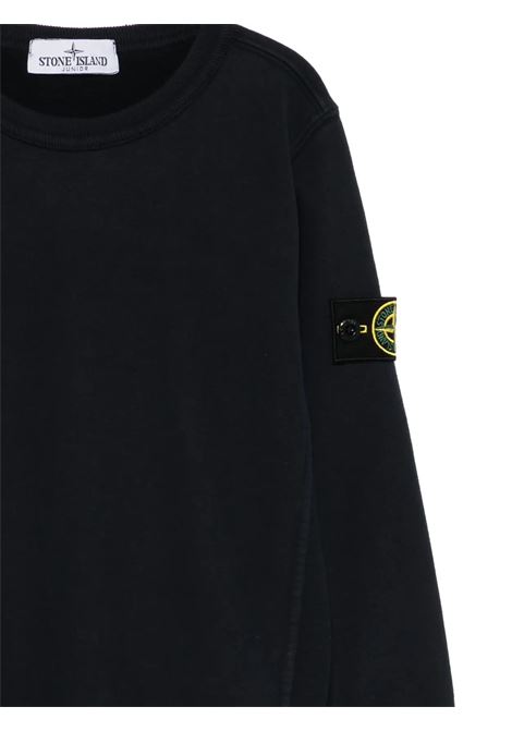 Felpa Girocollo In Pile di Cotone Malfile' Blu Navy STONE ISLAND JUNIOR | S16-6100001 S0A20V0020